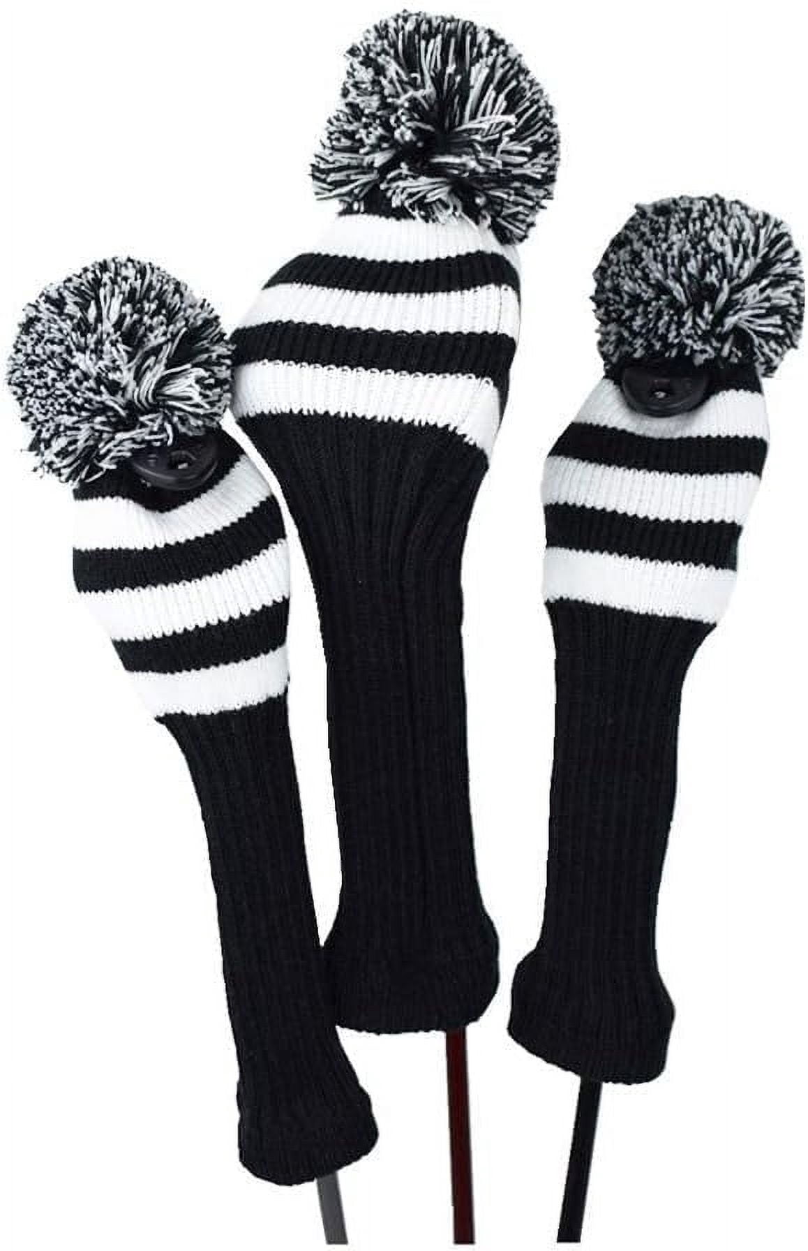 Knitted Golf Club Head Covers for Driver and Fairway Woods Headcovers Set (pack of 3)