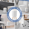 thumbnail image 5 of High-Legged Wood Grain Trash Can Plastic Dustbin Suitable for Kitchens, Bedrooms & Offices., 5 of 6