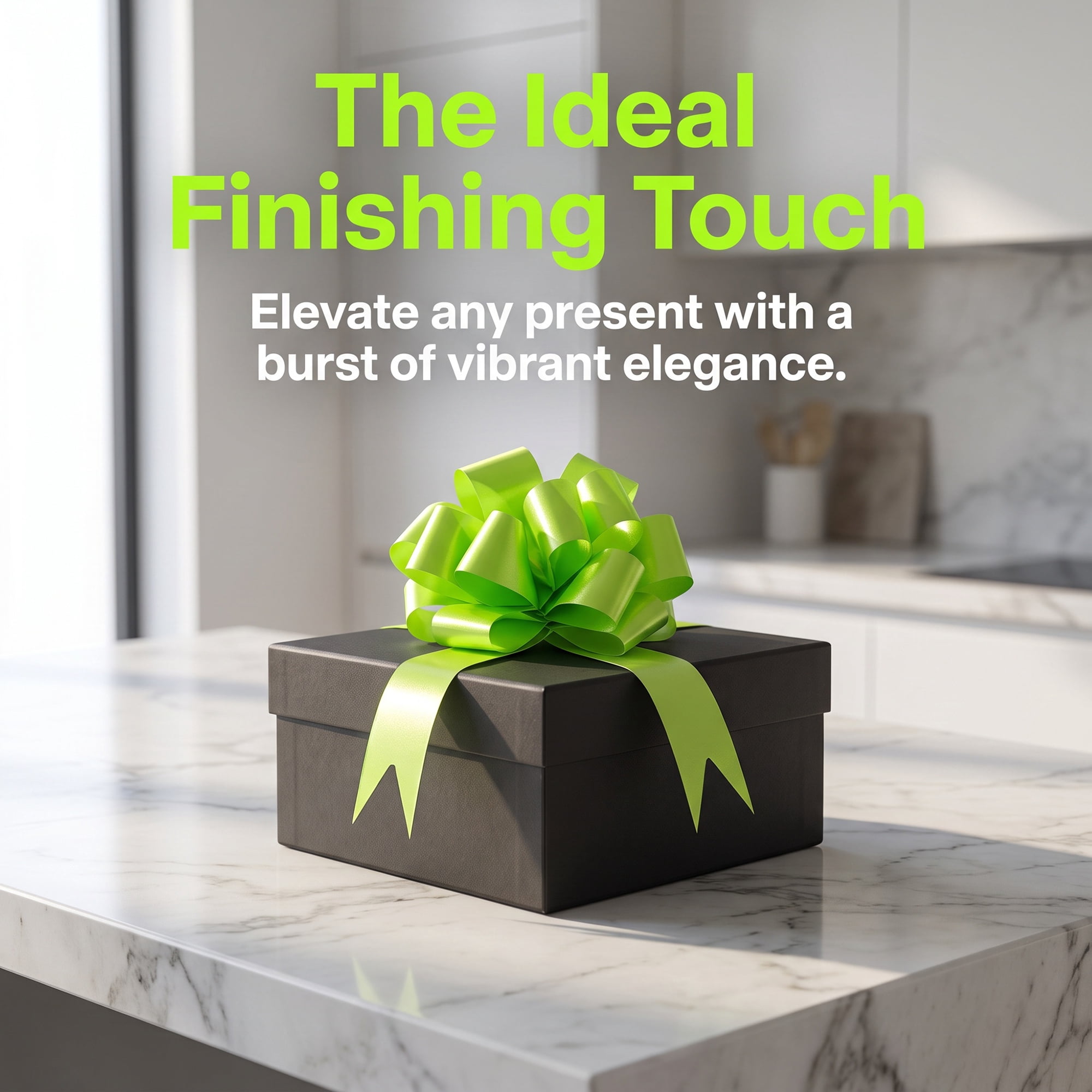 Unique Bargains Crush-Resistant Metallic Bows for Gift Wrapping and Decoration Light Green