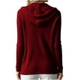 thumbnail image 6 of Azrian Women’s Hooded Knit Button Front Cardigan, Long Sleeve Knit Jacket Sizes S-2XL, 6 of 9