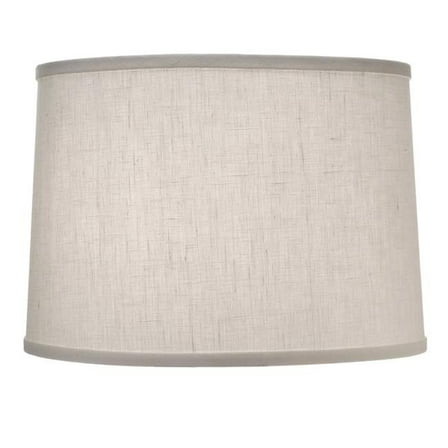 Stiffel ST110 14 x 15 x 11 in. Cream Aberdeen Hardback Drum Lamp Shade with Brass Top Ring