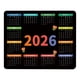 thumbnail image 2 of Alfombrilla de ratón con calendario 2026 | Alfombrilla de escritorio grande con base de goma antideslizante | Alfombrilla de ratón compacta de tamaño estándar para planificador, trabajo de oficina,, 2 of 7