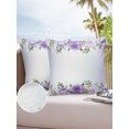 thumbnail image 6 of Pack of 2 Outdoor Pillow Covers, Rose Flower Purple Pink Waterproof Square Throw Pillowcase Cushion Decorative Pillow Covers for Couch Patio Tent, 20x20 in, 6 of 6