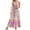 Pink summer dresses for women, variant on Wycnly Summer Dresses for Women Beach Bohemian Vintage Tie Waist Spaghetti Strap Long Sundresses 2025 Sleeveless V-Neck Floral Print Maxi Formal Dress Pink XL