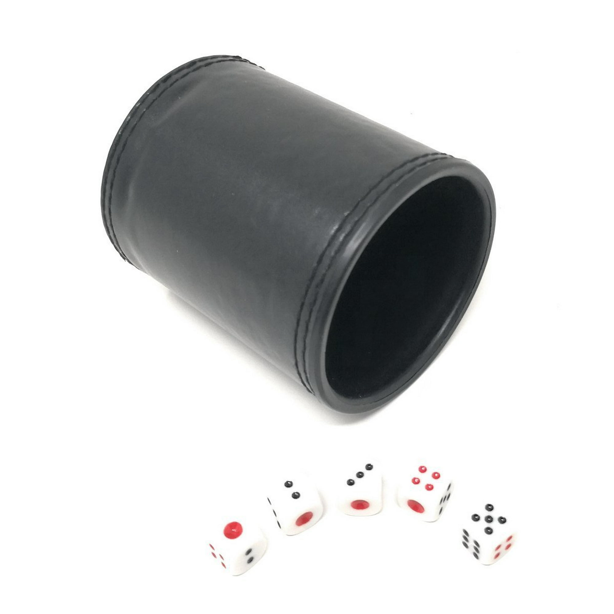Thy Collectibles Dice Cup With 5 Dices Pu Leather Professional Dice Shaker Cup Set For Yahtzee Craps Backgammon Or Other Dice Games Walmart Com Walmart Com