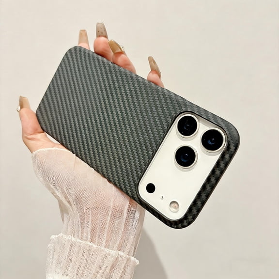 for iPhone 16 Pro Carbon Fiber Case, [Compatible with Mag-Safe] Magnetic Phone Case Slim Fit Thin Lightweight Smooth Hard PC Drop Protection Shockproof Case Cover for iPhone 16 Pro, Color-A