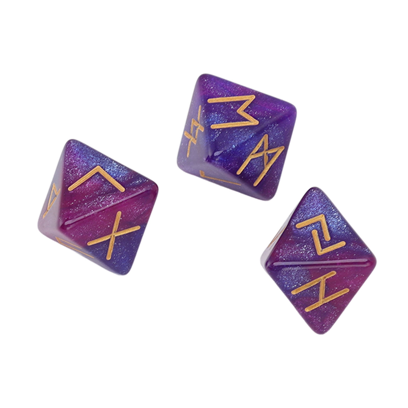 Divination Dice, Rune Dice Sturdy Durable 3 Pieces 8 Sided For