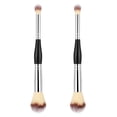 thumbnail image 1 of 2 unids Pinceles de mezcla de doble extremo para mujeres maquillaje de polvo suelto pinceles herramientas cosméticas, 1 of 3