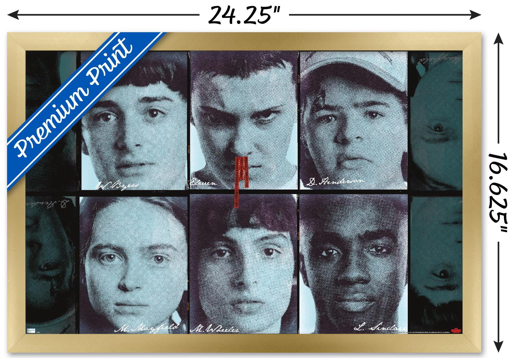 Netflix Stranger Things: Season 4 - Group Faces Wall Poster, 14.725" x 22.375" Framed