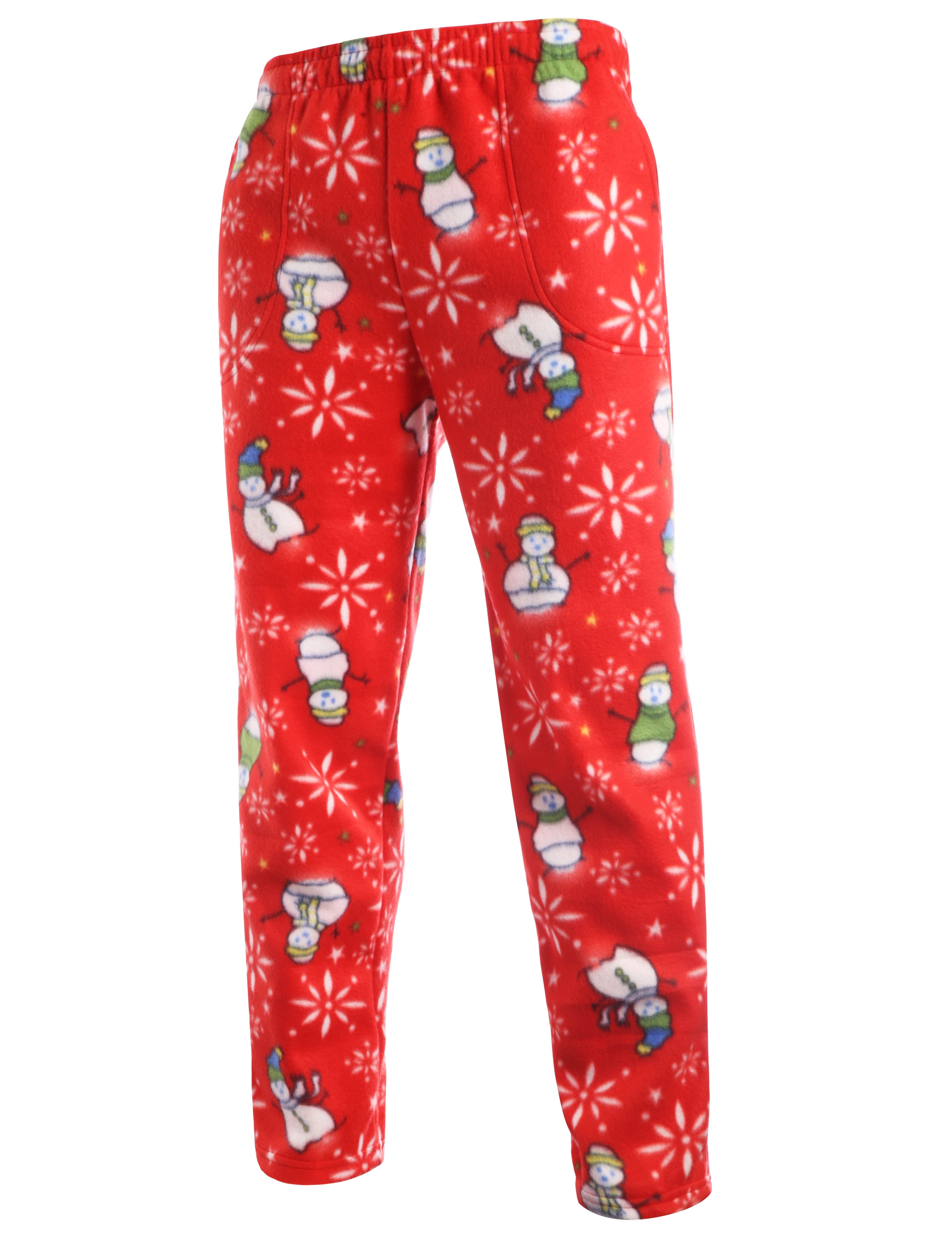 Ma Croix Mens Holiday Pattern Fuzzy Pajama Pants Fleece Brushed