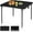 Black, variant on HUANG 34" Portable Square Folding Card Table Brown - with Collapsible Legs & Carry Handle, Plastic Table for Camping Picnic Office Party