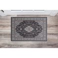 thumbnail image 2 of Linon Tapis Barton Émeraude Tissé en Microfibre Polyester 2 Pieds2"x3'2 Pouces Noir, 2 of 8