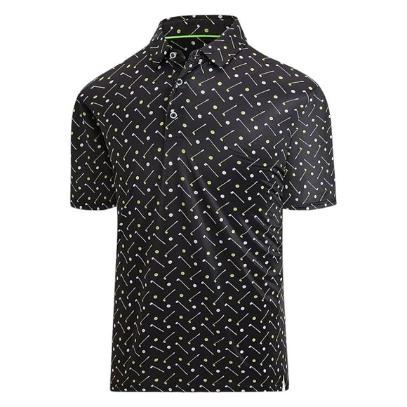WEIYLL Hauts d'Été pour Femmes, Polo à Col à Revers Ample à Manches Courtes, Haut Noir, Tailles G