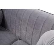 Island Oasis Sofa - Velvet Channel Tufted Living Room Furniture