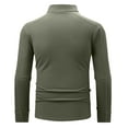 thumbnail image 3 of Maean Men Athletic Shirts Quarter Zipper Long Sleeve Breathable Workout Gym Running Shirts M-4XL, 3 of 8