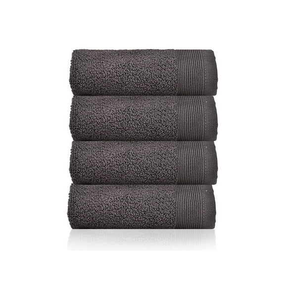 Camelot 4-Pack Hand Towel Set 16x28 for Bathroom or Gym 600 GSM 100% Zero-Twist Cotton Quick Dry Hand Towels