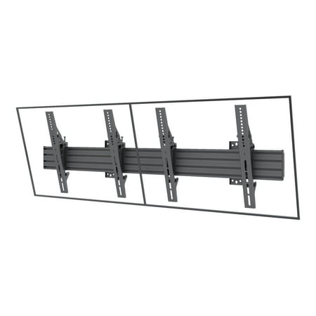 UPC: 0810041734587 | Mount-It! MI-20201 – Mounting kit – for 2 LCD displays – aluminum steel – black – screen size: 32 -65 – wall-mountable