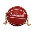 thumbnail image 3 of Bolso en forma de baloncesto bolso versátil de cuerpo cruzado para deportes al aire libre de desplazamiento rojo, 3 of 8