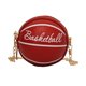 thumbnail image 3 of Bolso bandolera informal con forma de pelota de baloncesto para hombre y mujer rojo, 3 of 9