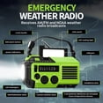 thumbnail image 2 of FosPower Radio meteorológica de emergencia (modelo A6) NOAA/AM/FM con banco de energía portátil de 19240 mWh, carga USB/solar/manivela, funciona con pilas, alarma SOS y linterna para emergencias en in, 2 of 5