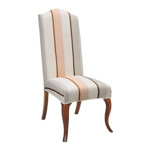 Off-White Striped Fabric Armless Cover Only Made Of Made Of Imported Fabric in Natural Wood Finish Chair Cover Seating Natural Finish - Walmart.com