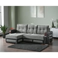 thumbnail image 6 of Ottomanson 96" Convertible Sectional Sofa with Storage, Chenille L-Shaped Couch for Living Room, Gray, 6 of 7