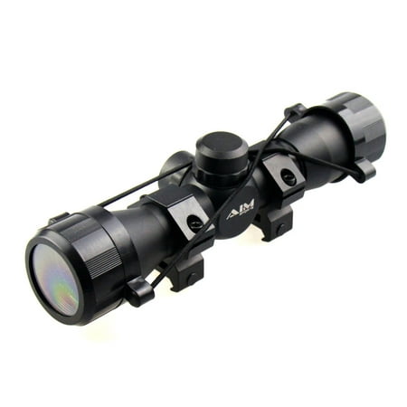AIM SPORTS TACTICAL SERIES 4X32 COMPACT SCOPE W/ RANGEFINDER (Best Scope Reticle For Long Range Shooting)