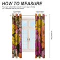 thumbnail image 2 of Floral Colorful Flower Blackout Curtains, Watercolor Pattern Window Treatment Grommet Curtains for Bedroom Thermal Insulated Window Curtains for Living Room 2 Panel Set, 2 of 5