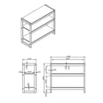 thumbnail image 3 of Riverbay Furniture Transitional Wood Low Bookcase in White and Natural, 3 of 8