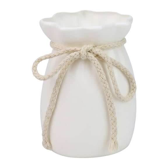 Unique Bargains Modern Plastic Unbreakable Decorative Flower Vase White 3.7" x 3.7" x 5.3"