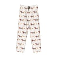 thumbnail image 6 of Uemuo Dachshund Dog Puppy Pattern Men's Wide Leg Palazzo Lounge Pants with Pockets Light Weight Loose Comfy Casual Pajama Pants-XX-Large, 6 of 9