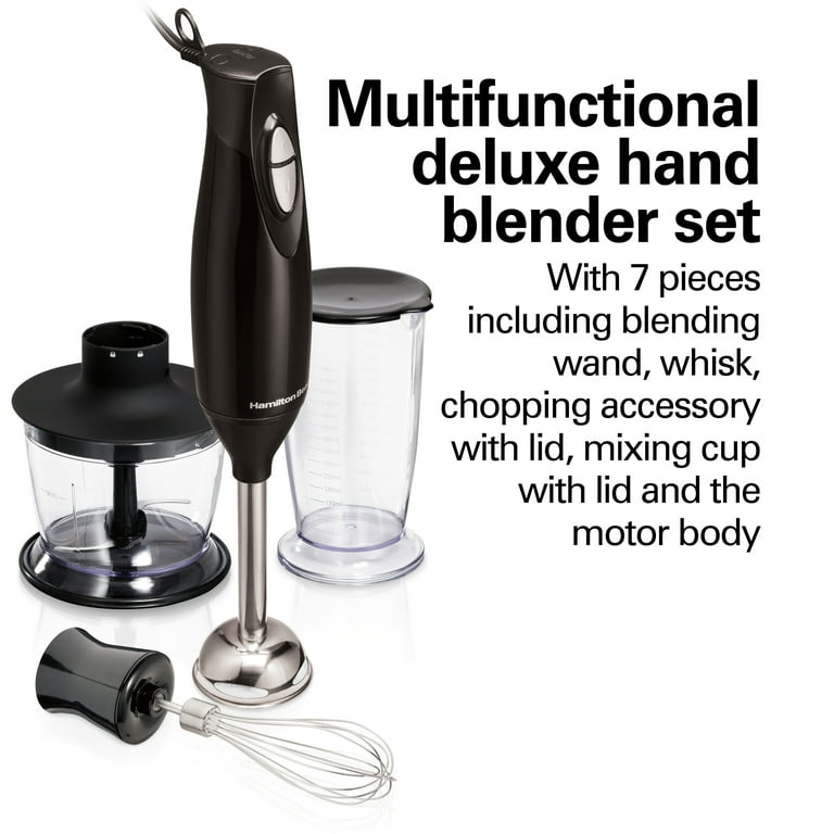 Hamilton Beach 7 Piece Hand Blender Set, Black, 59768 