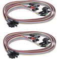 thumbnail image 4 of Computer Case ATX Power on Off Reset Switch Cable with 2 LED Light Light Red Green ATX Case Front Be, 4 of 5
