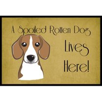 Caroline's Treasures BB1487JMAT Beagle Spoiled Dog Lives Here Door Mat, Indoor Rug or Outdoor Welcome Mat 24x36 Doormat