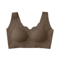thumbnail image 6 of Ynynloco Wireless Seamless Bras for Women No Underwire Wavy V Neck Soft Support Full Coverage Comfortable Everyday Basic Bra, 6 of 9