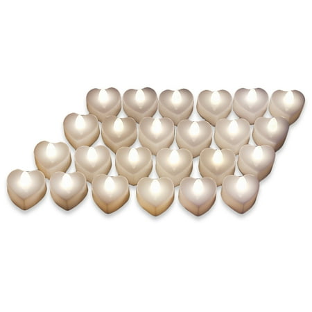 

FANCY 24 Pieces Fake Tealight Candles Battery Operated Tea Lights Ornament Small Desktop Adornment Lighting Ornaments for Scene Layout Type 1