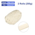 thumbnail image 2 of Elastic Fabric Cloth Yarn, 7oz/ 200g T Shirt Crochet Yarns for DIY Bag Carpet Cushion 2 Rolls, Cream, 2 of 6