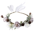 thumbnail image 4 of Diadema de guirnalda Tocado de novia Tocado retro de Bohemia Turismo Vacaciones Tocado de guirnalda artificial, 4 of 6