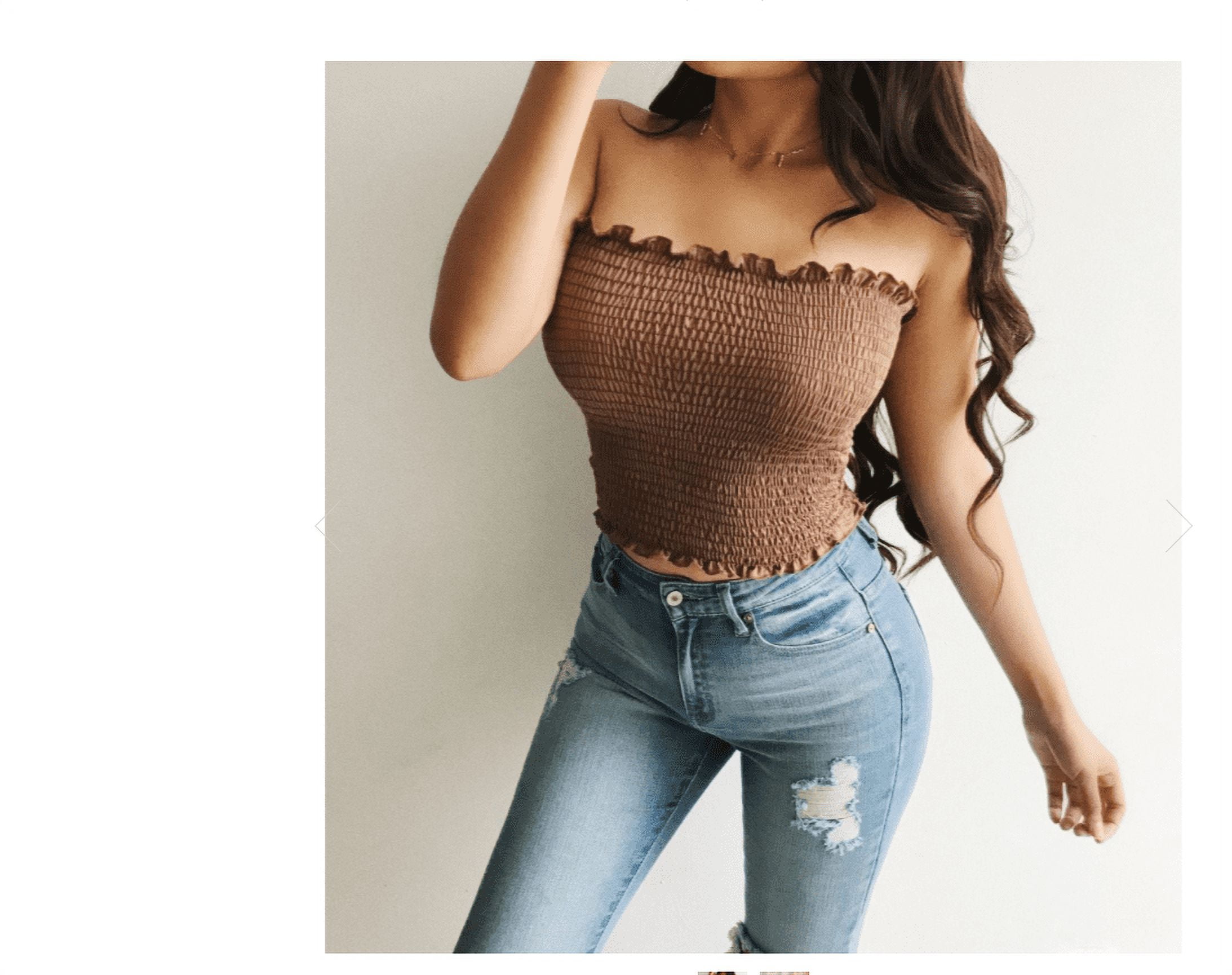 off the shoulder top with halter bralette
