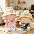 thumbnail image 5 of Five-Piece Doll Clothes Outfit Set,Chic Style for 17cm Dolls - Includes Clothes,Light Pink Heart Velvet Hat,Water Cup,Glasses & Canvas Shoes,Doll Not Included, 5 of 7