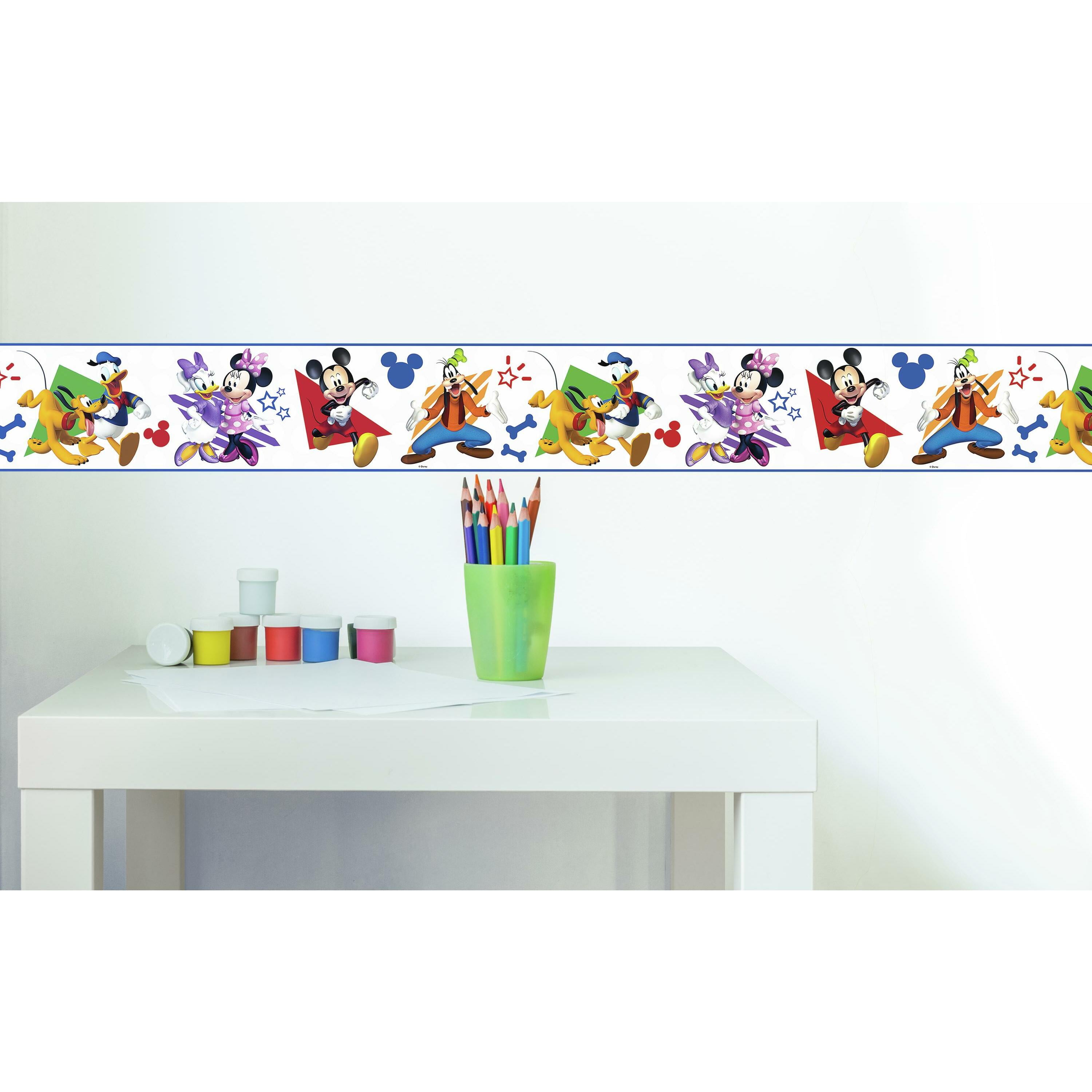 RoomMates Disney Mickey and Friends Kids Multicolored Peel and Stick Wallpaper Border