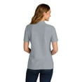 thumbnail image 4 of Gildan Women Softstyle Pique Polo, Short Sleeve Cotton Blend, Semi-Fitted, Sport Grey, Pack 1, S-2XL, 4 of 6