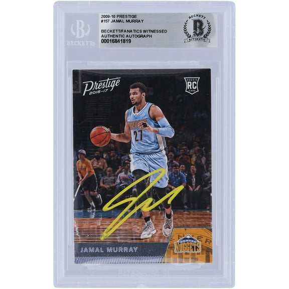 Jamal Murray Denver Nuggets Autographed 2016-17 Panini Prestige Yellow Ink #157 Beckett Fanatics Witnessed Authenticated Rookie Card - Fanatics Authentic Certified