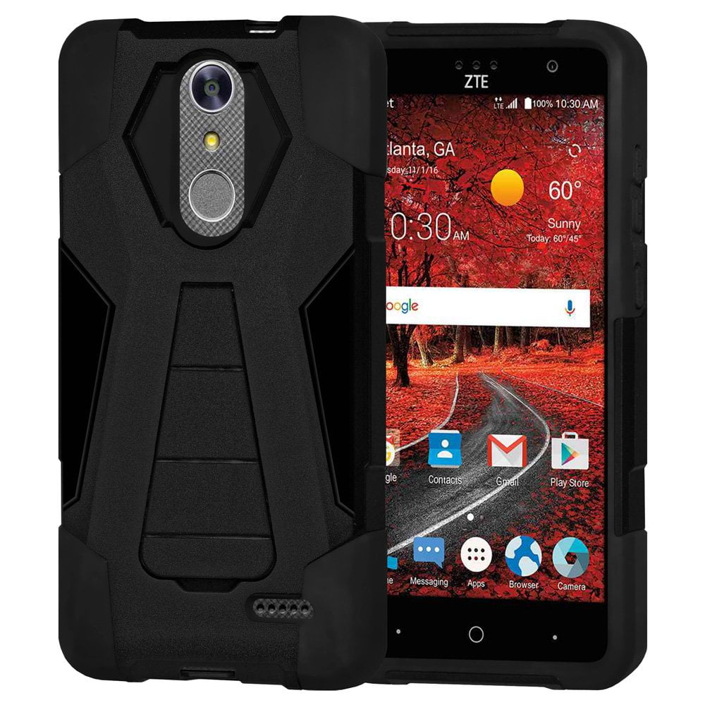 ZTE Grand X 4 Case, Premium ShockProof Dual Layer Hard Case Soft Skin