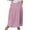 Pink, variant on Cavosen Womens Skirts Midi Length Flowy Elastic Waist Striped Casual Skirts Elegant Lightweight Stylish Calf Length Skirts with Pocket Work Comfort Fall Winter Clothes Black