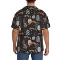 thumbnail image 3 of Yiaed Fox In The Forest Print Mens Casual Wrinkle Free Shirts Short Sleeve Button Down Summer Stretch Dress Shirt-4X-Large, 3 of 5