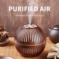 thumbnail image 5 of Pompotops Humidifiers for Bedroom Circular Retro Style Hollowed Out Wood Grain Aromatherapy Machine Humidifier Essential Oil Purification And Disinfection, C, 5 of 5