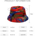 thumbnail image 7 of Winter Fluffy Bucket Hat for Women Men Rainbow Letter Pattern Furry Faux Fur Adjustable Plush Fisherman Cap Warm Hat, 7 of 7
