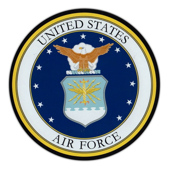 Magnetic Bumper Sticker - United States Air Force (USAF) - Round Military Support, Pride Magnet - 5" Round