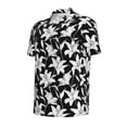 thumbnail image 3 of Daiia Lilies Flowers Pattern Men’s Polo Shirts,Solid Deck Shirt,Classic Fit, Breathable Cotton Polo for Casual and Sport Wear-Large, 3 of 9